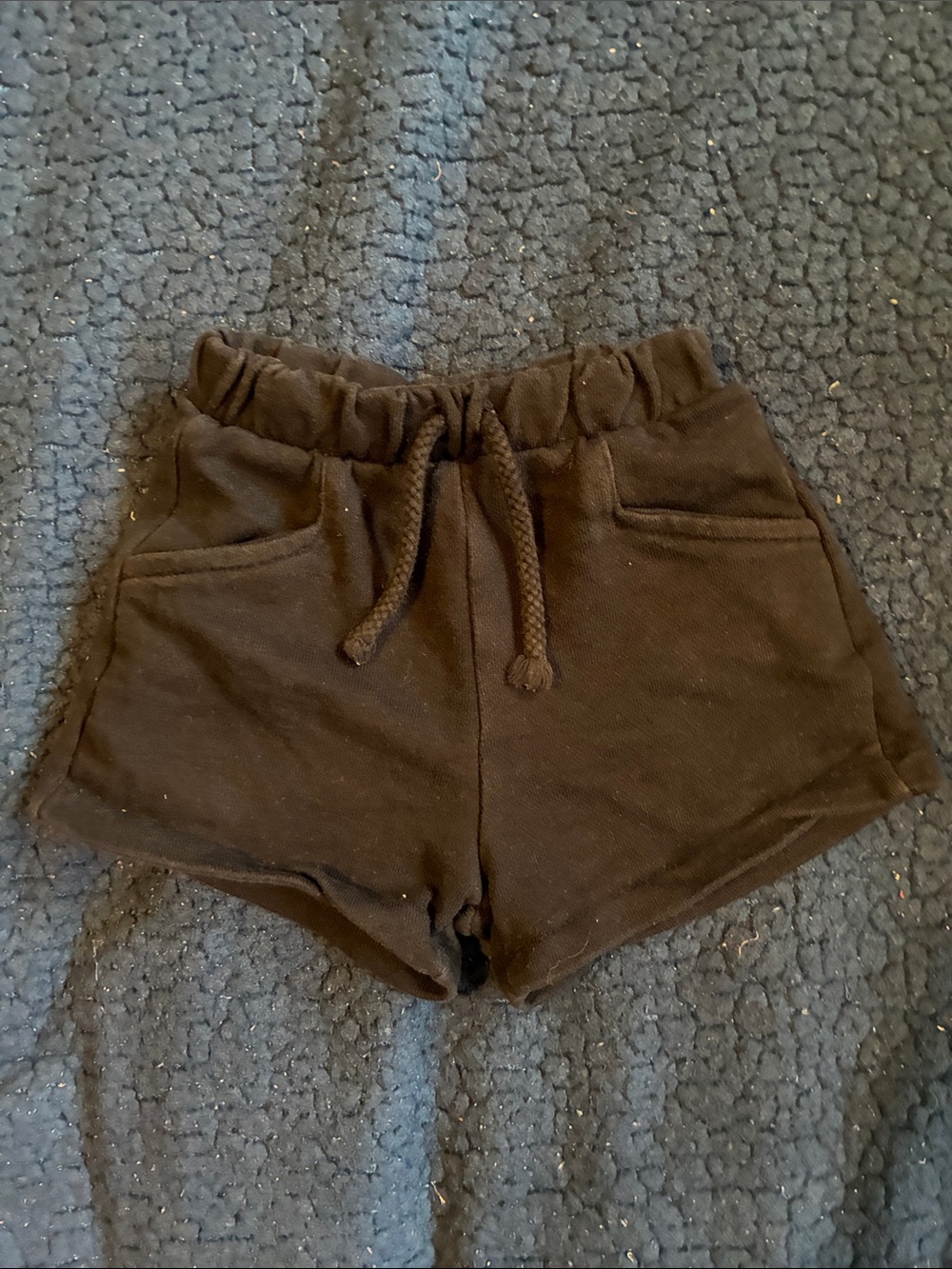 Zara Black Drawstring Casual Shorts
